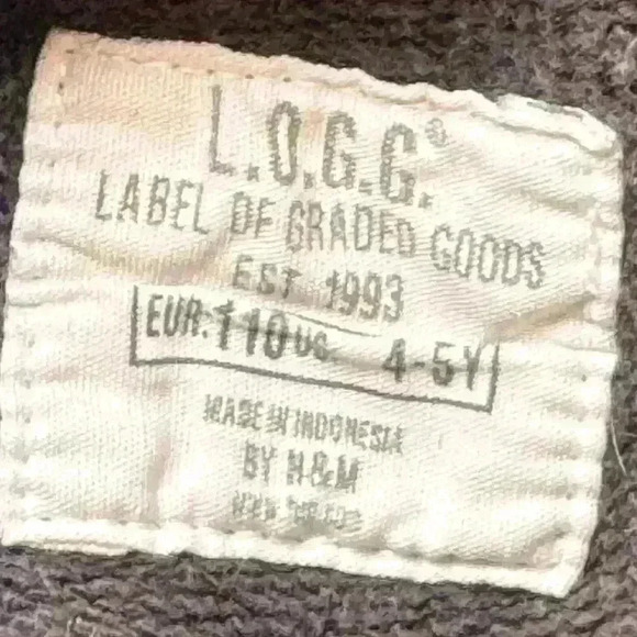 LOGG (by H&M) - Brown Hoodie- Girls size 4-5 yrs - Picture 2 of 3